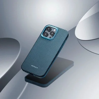 Cover Iphone 15 Pro Max Slim Case Pitaka - Blue/Black